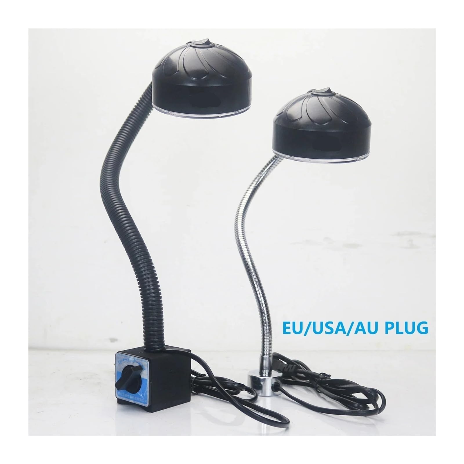 Tokarka światło robocze LED, 12 W, 110-220 V, 24-36 V, elastyczna, długość 40 cm, klips typu łabędzia szyja, magnetyczna lampa podstawowa (przełącznik magnetyczny, US)