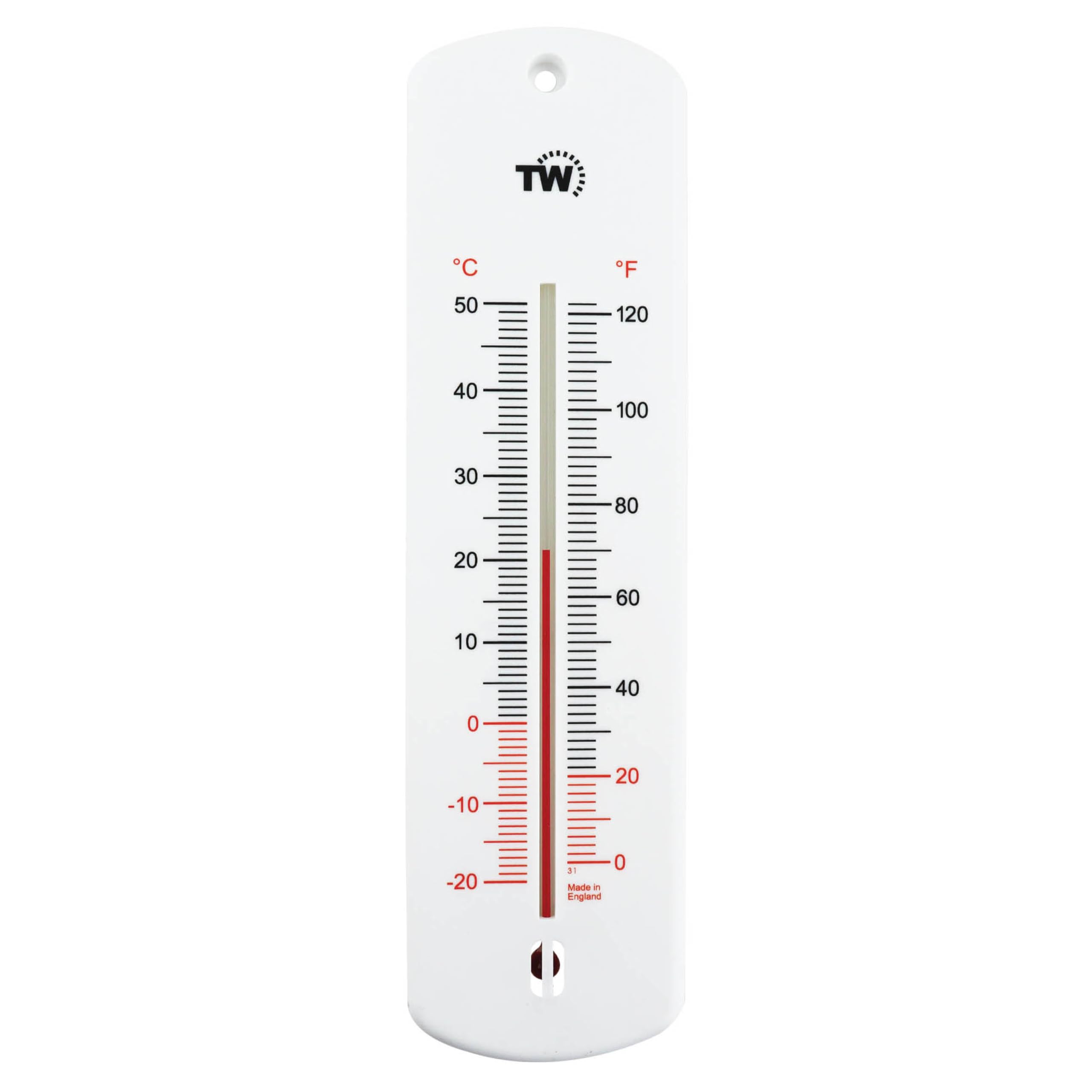 Large 240mm Outdoor Thermometer for Garden - Can be Used as a Greenhouse Thermometer or Home Office Room Indoor Wall Outside (Black and Red)