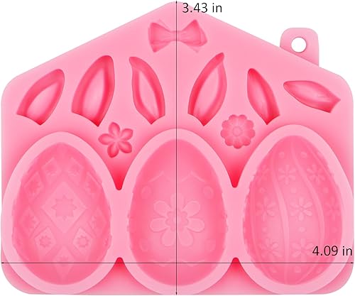 Miniatura 2 de Molde de fondant de silicona de conejo de Pascua moldes de chocolate de flor de zanahoria para decoración de pasteles decoración de cupcakes