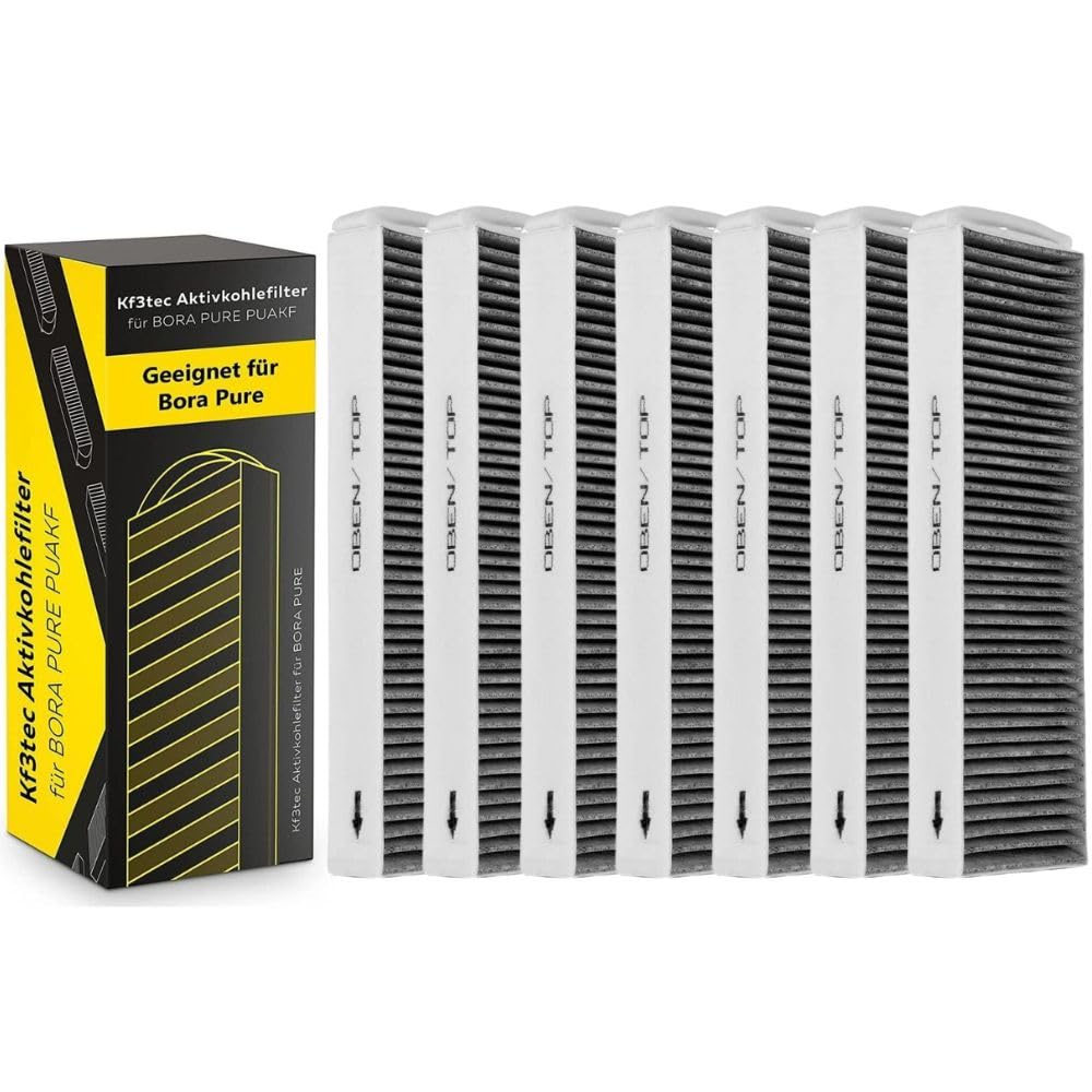 KF3TEC® Aktivkohlefilter (7 Filter) für Bora Pure PUAKF, für Ihr Umluftkochfeld PURU oder PUXU - 7er PACK