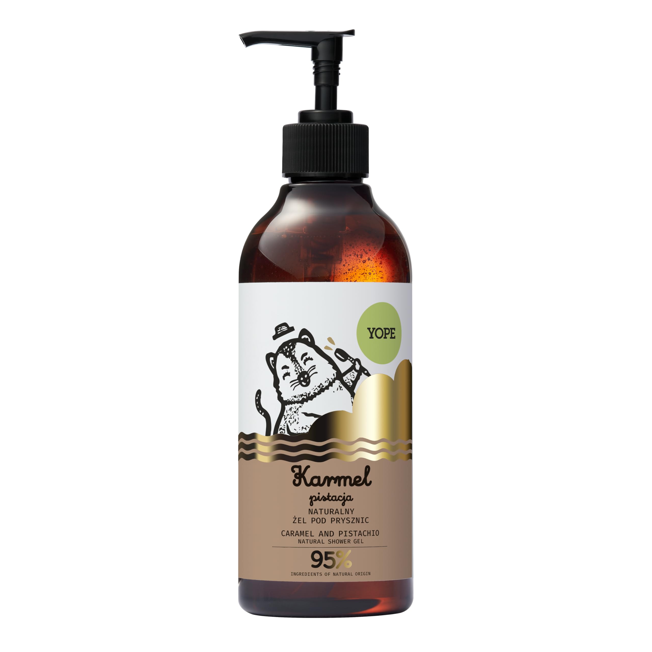 YOPE Shower Gel Wash Nourishing & Comforting Glycerin & Tara Tree Extract Scent Caramel & Pistachio 400 ml