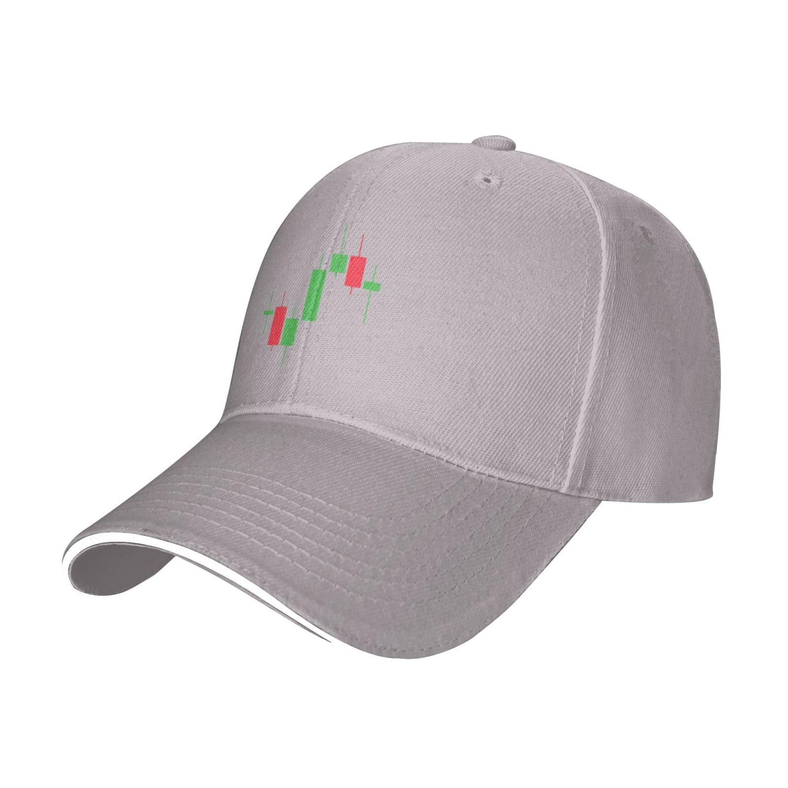 Kwqdozf Unisex Gray Forex Stock Market Crypto Trading Candlestick Baseball Cap