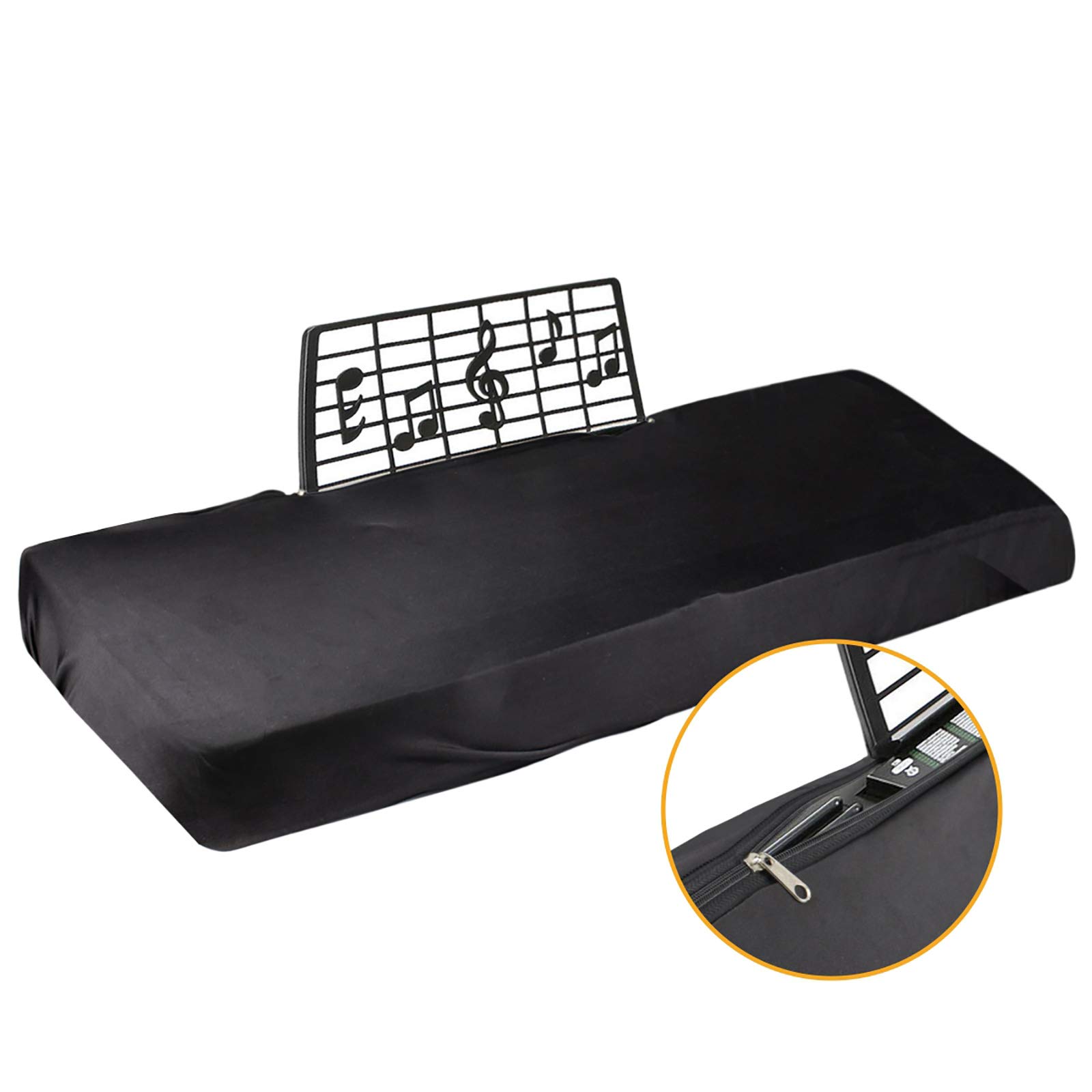 Explore Land Stretchy 61 Keys Piano Keyboard Dust Cover with Music Stand Opening for Digital Electro
