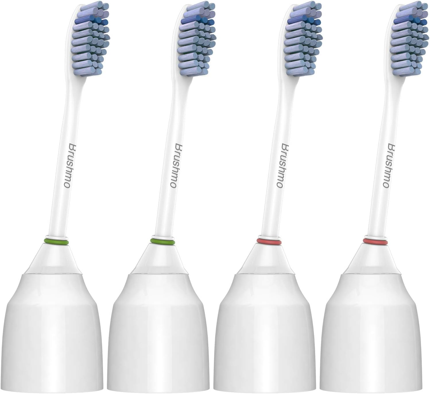 Brushmo Sensitive Replacement Toothbrush Heads compatible with Sonicare e-Series HX7052, 4 pack, fits Sonicare Advance, CleanCare, Elite, Essence and Xtreme Brush Handles