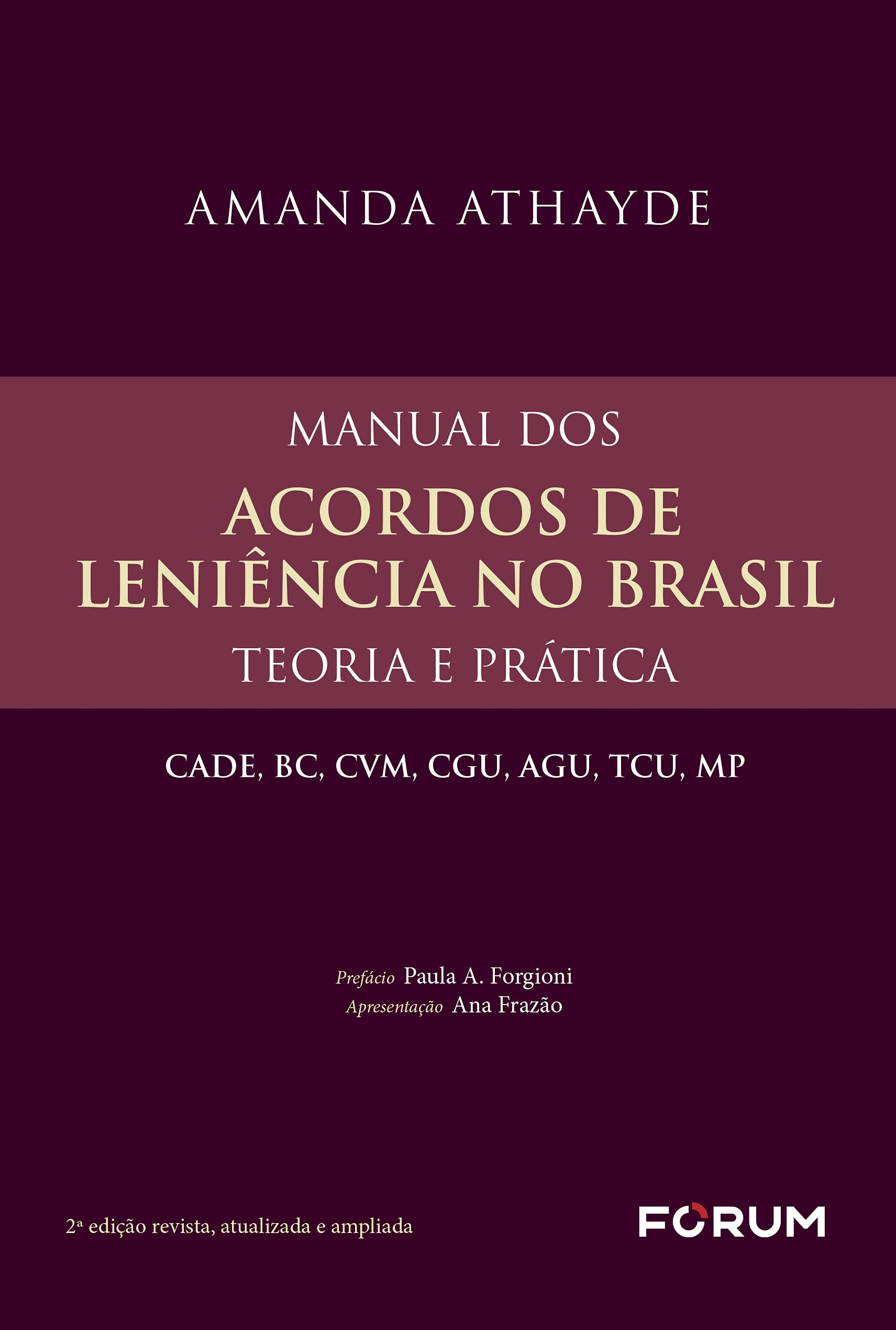 Capa de Manual dos Acordos de Leniência no Brasil Teoria e Prática