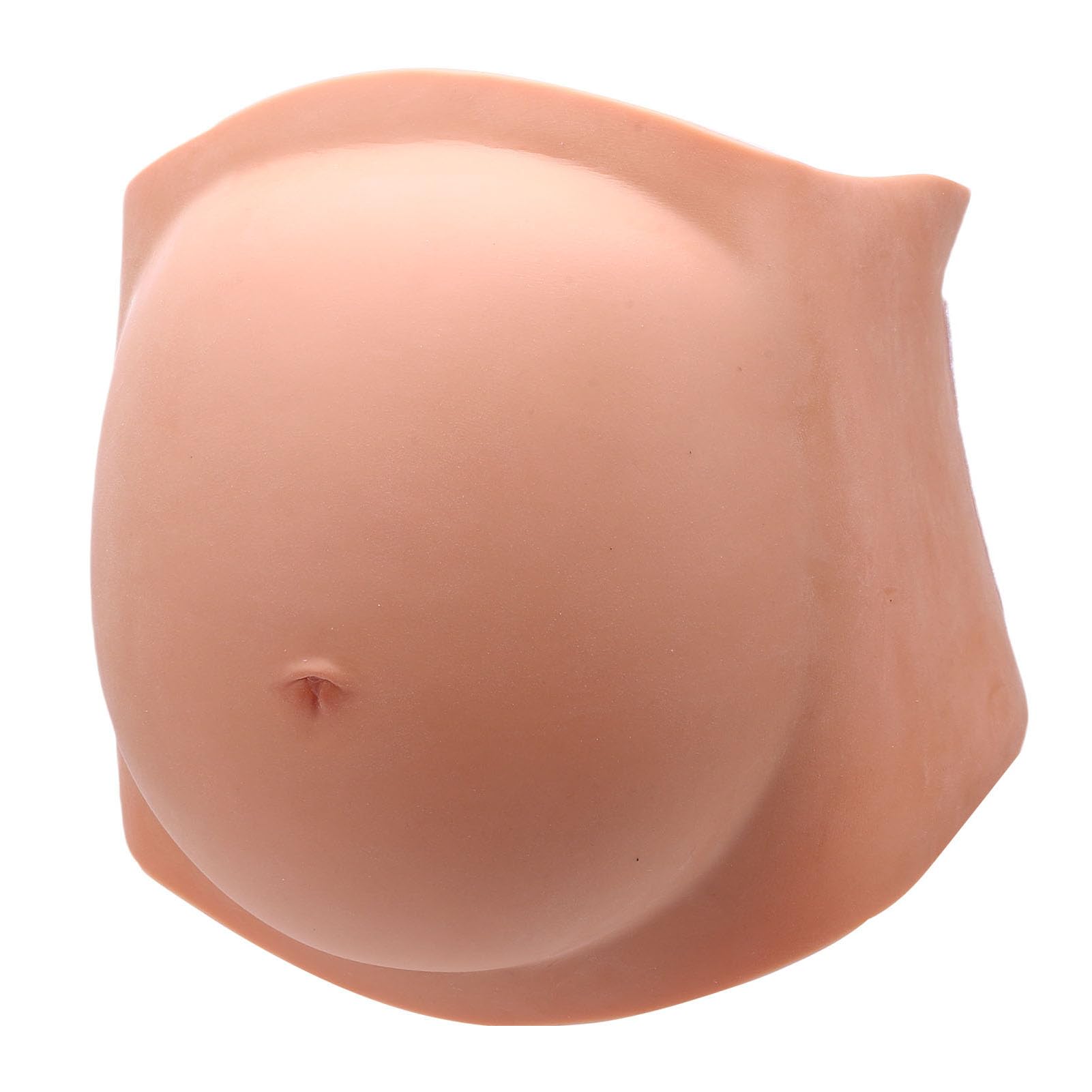 TIKATARER Barriga de Silicona para Embarazadas, Barriga de bebé Ligera y Ajustable, Artificial con Cierre Táctil, Ideal para Fiestas de Disfraces, Actuaciones y Fotografía (YELLOW)