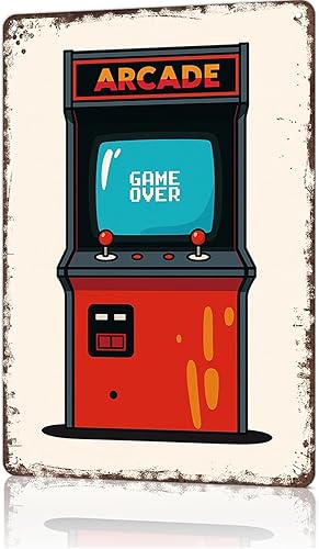 Funny Metal Signs Retro Arcade Posters 70s Wall Art Funny Tin Sign For Home Room Office Decor 8x12inch
