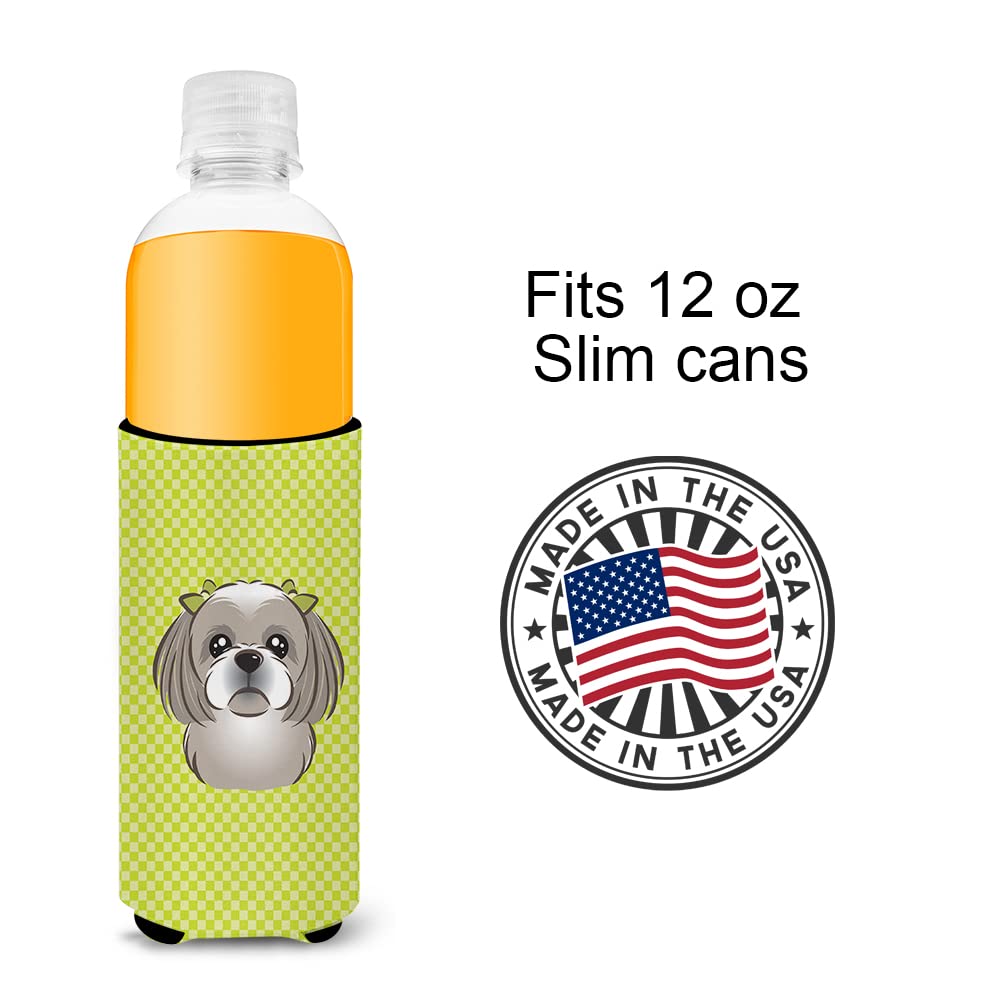 Amazon.com: Checkerboard Lime Green Shih Tzu Ultra Beverage