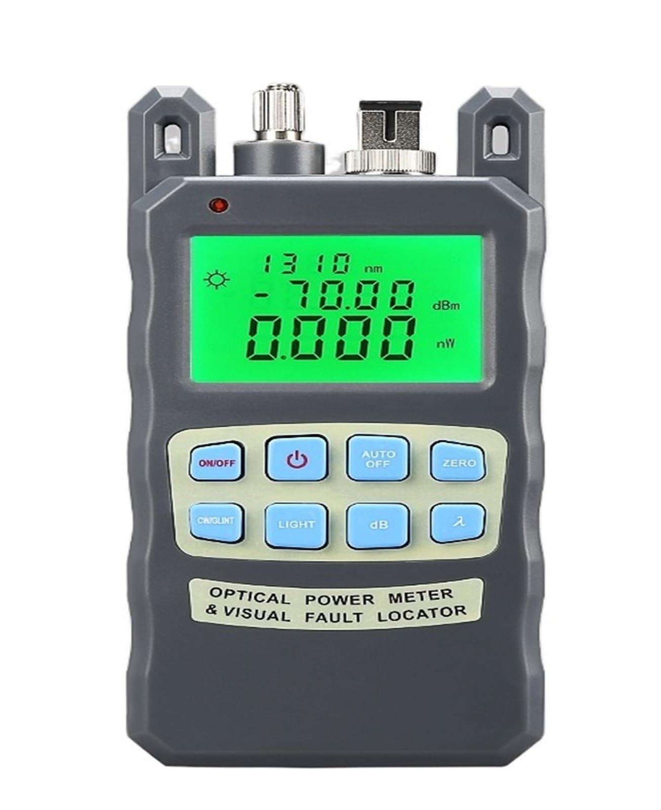 Compteur de Puissance à Fibre Optique Tout-en-Un -70 + 10 dBm, testeur de câble 1/10 mw/20 mw/30 mw/50 MW, Outil FTTH de localisation de défaut visuel(50MW)