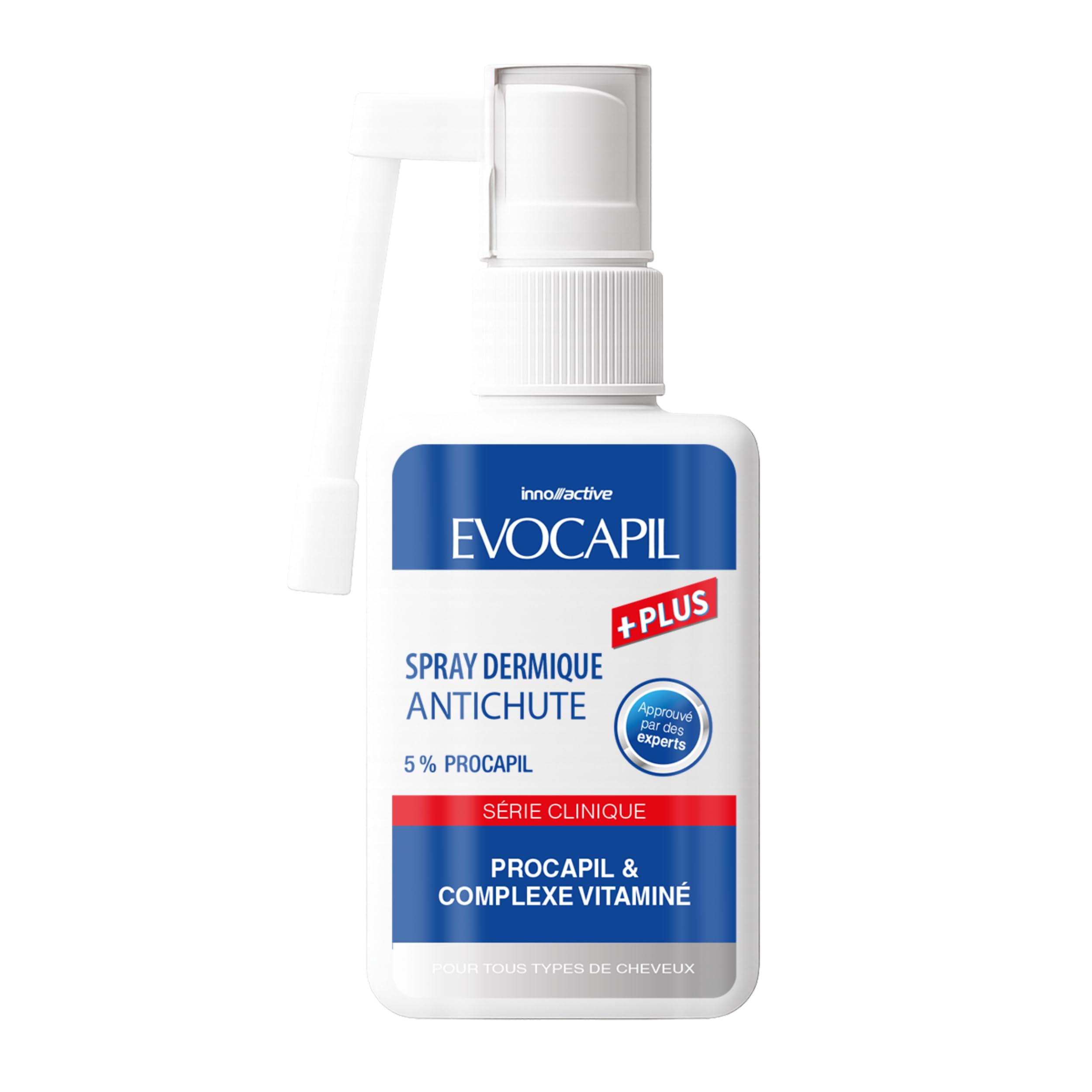Evocapil Plus – 3x Spray Anti-Chute de Cheveux – Lot de 3 – 5% Procapil – Spray Capillaire Fortifiant (1 Paquet - FBM)