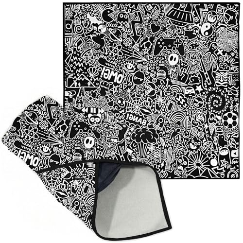 くっつきタオル 巻くだけ保冷ランチクロス 50*50cm 風呂敷 大判 お弁当包み くっつくタオル 折り畳み くっつくクロス カメラ 弁当箱 傘 化粧品 タブレット ペットボトル 水筒 (グラフィティ色)