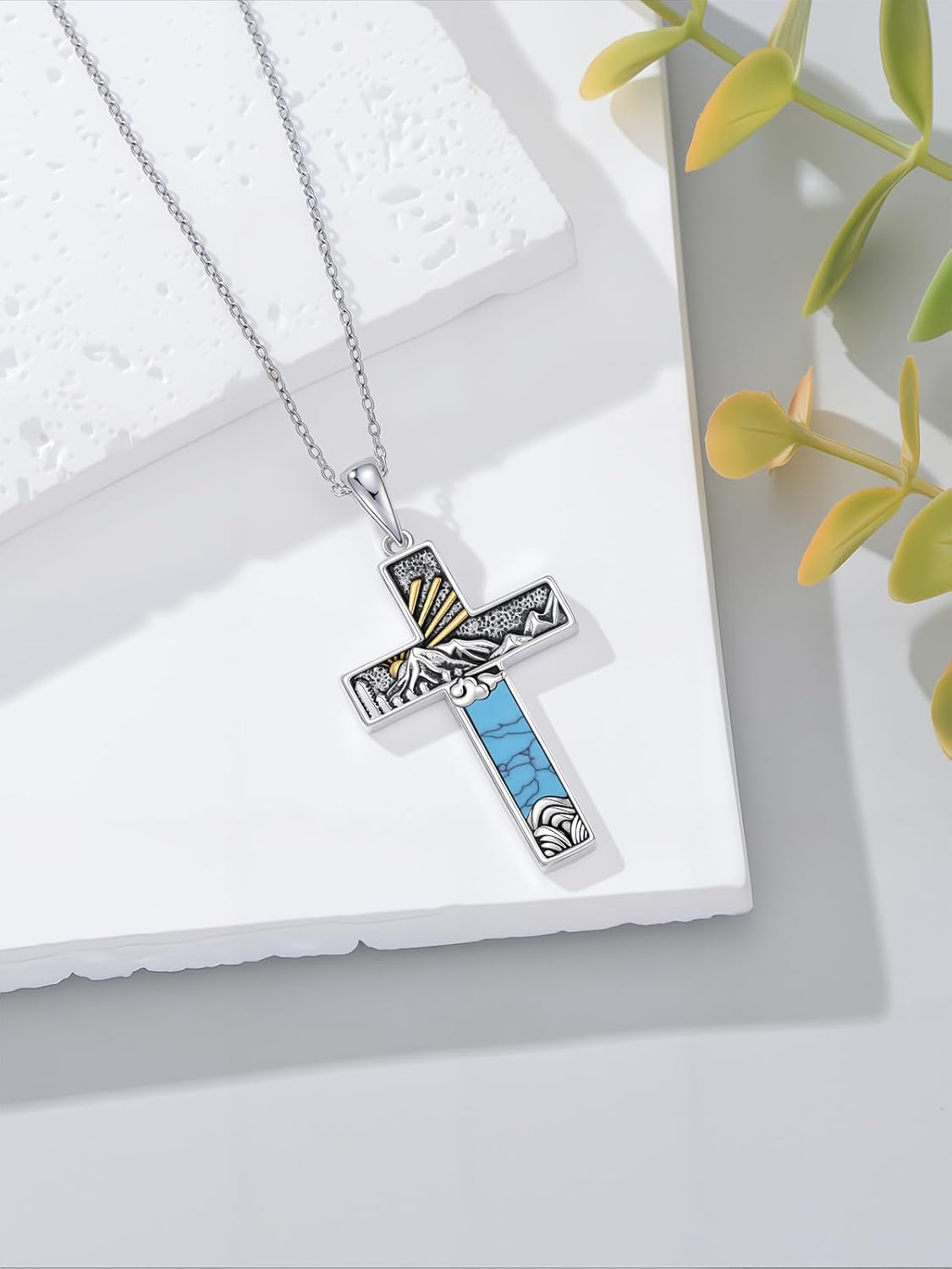 Midari Sterling Silver Abalone Turquoise Mountain Bear Necklace - Nature Jewelry Gifts for Skiers, Hikers, Campers, Nature Lovers - Birthday, Christmas, Mother's Day - Image 6