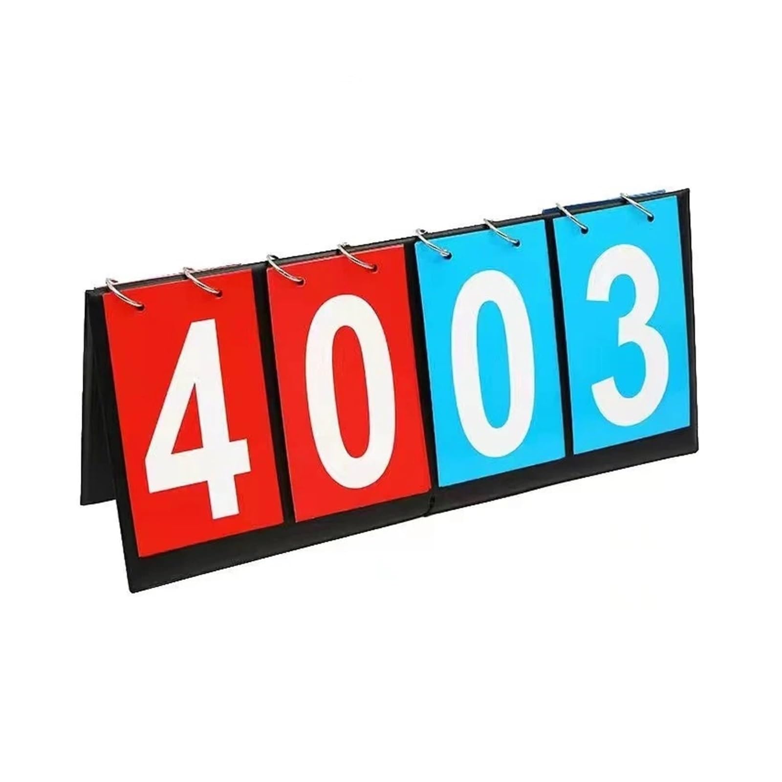 Digitale Flip-Anzeigetafel, tragbar, 2/4/6-Digital Tabletop Flip Scoreboard Rot und Blau for Sport
