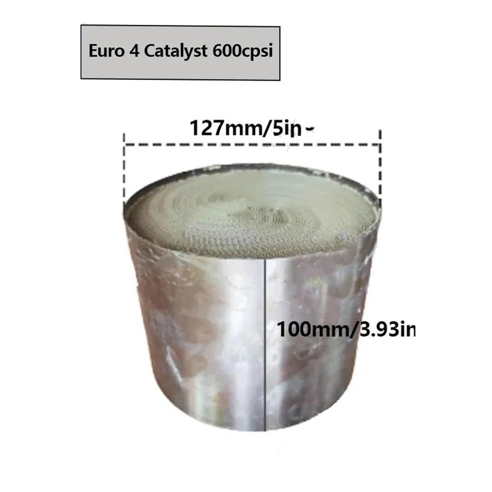 Katalizator Samochodowy Euro 4 600 Cpsi 127 * 100 Mm, Metalowy, Monolityczny, O Strukturze Plastra Miodu, Do Układu Wydechowego Uniwersalny katalizator z wlotem/wylotem