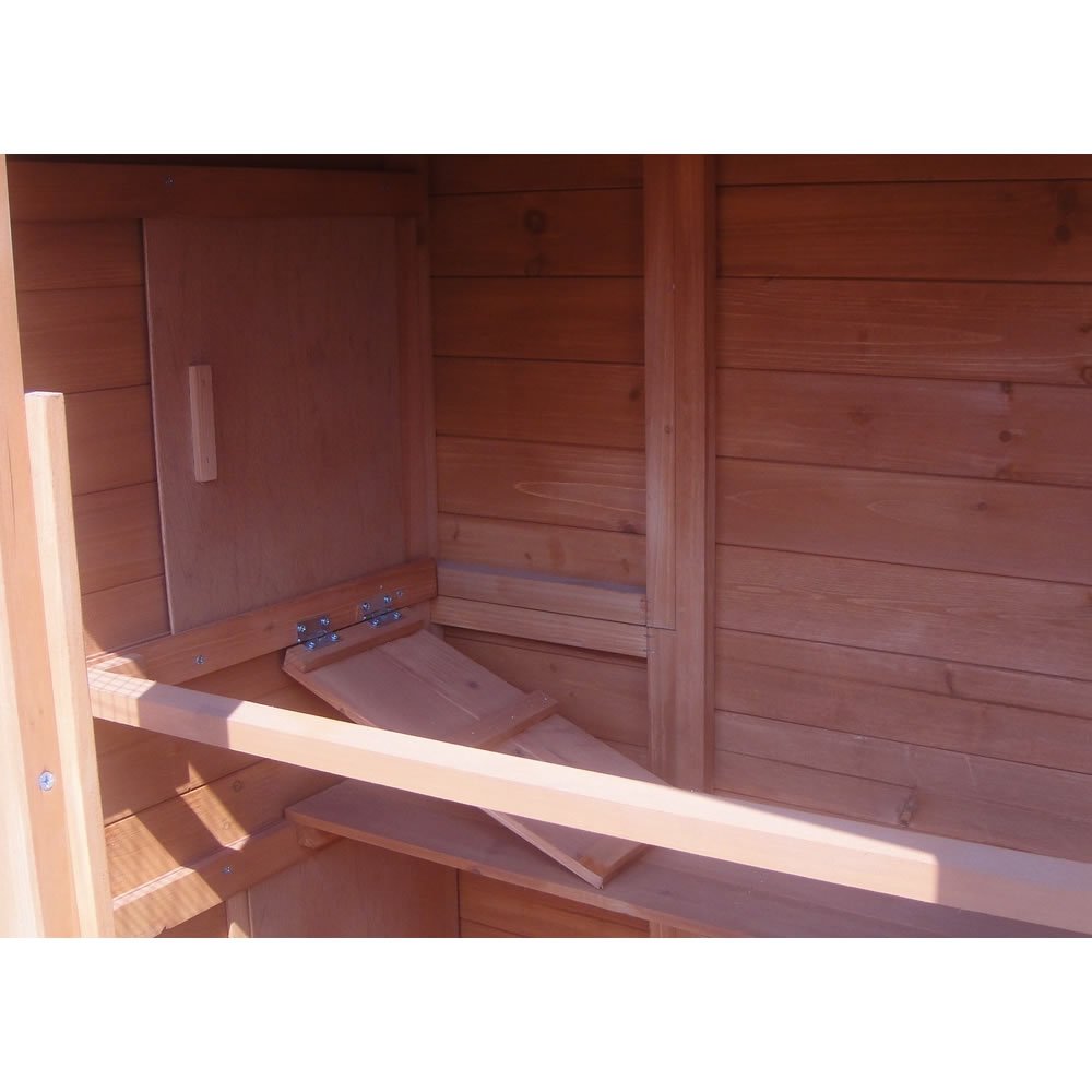 Melko Gallinero XXL de madera con cercado libre, 171 x 166 x 80 cm, incluye 4 nidos + puerta corredera