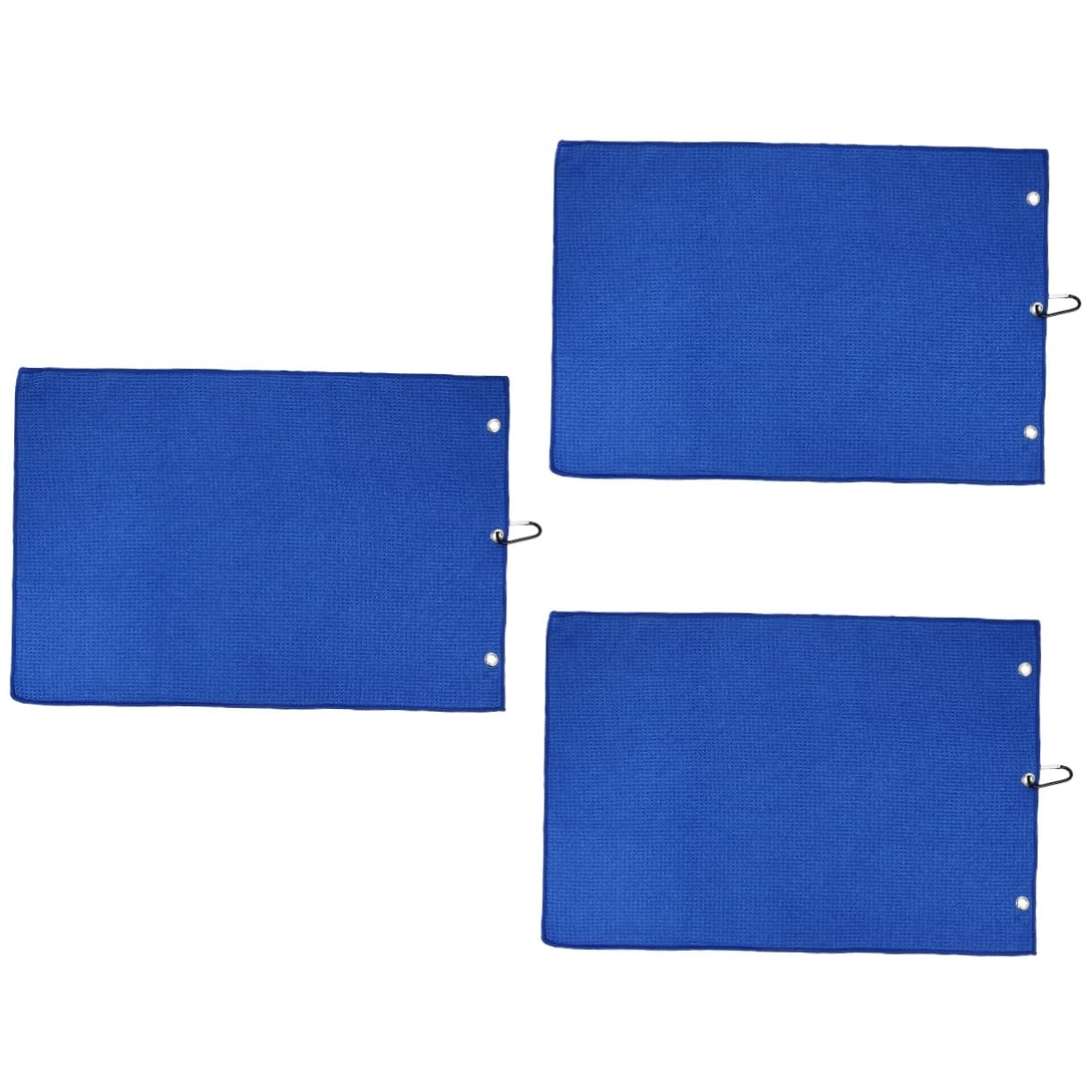 Serviette de golf triptyque avec mousqueton pack de 3 essuie-mains
