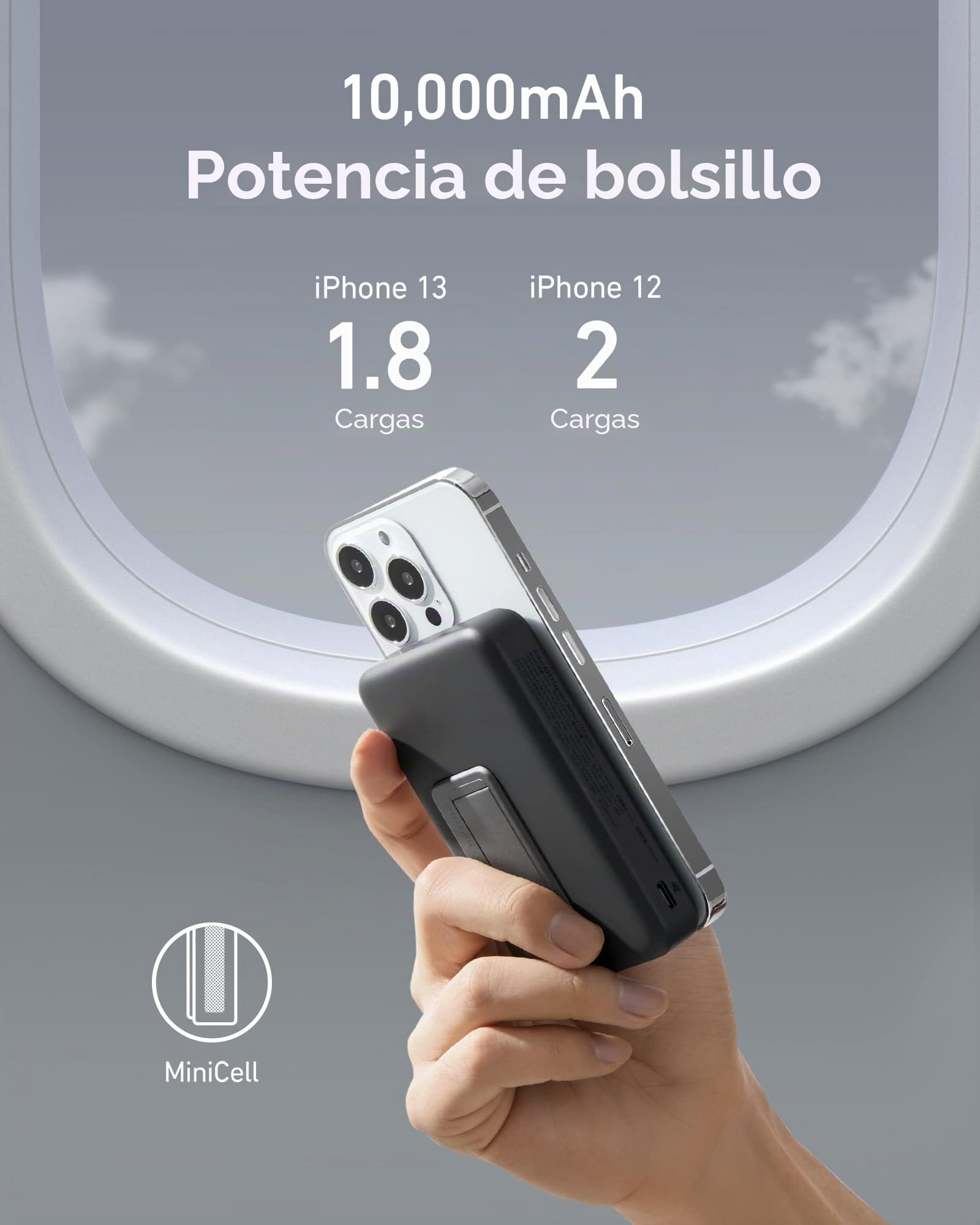 Anker 633 Power Bank MagSafe 10000 mAh inalámbrica Plegable | Compatible con iPhone serie 17/16/15 y más