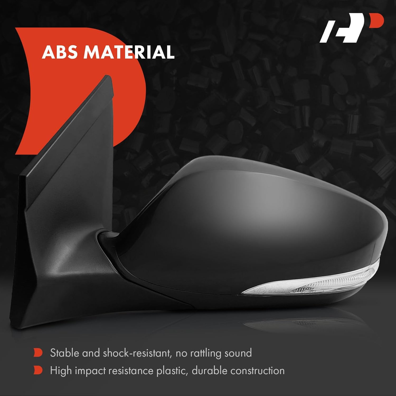 A-Premium Driver Side Power Door Mirror - Compatible with Hyundai Elantra GT 2013 2014 2015 2016 2017 - Heated Manual Folding Black Outside Rear View Mirror with Turn Signal