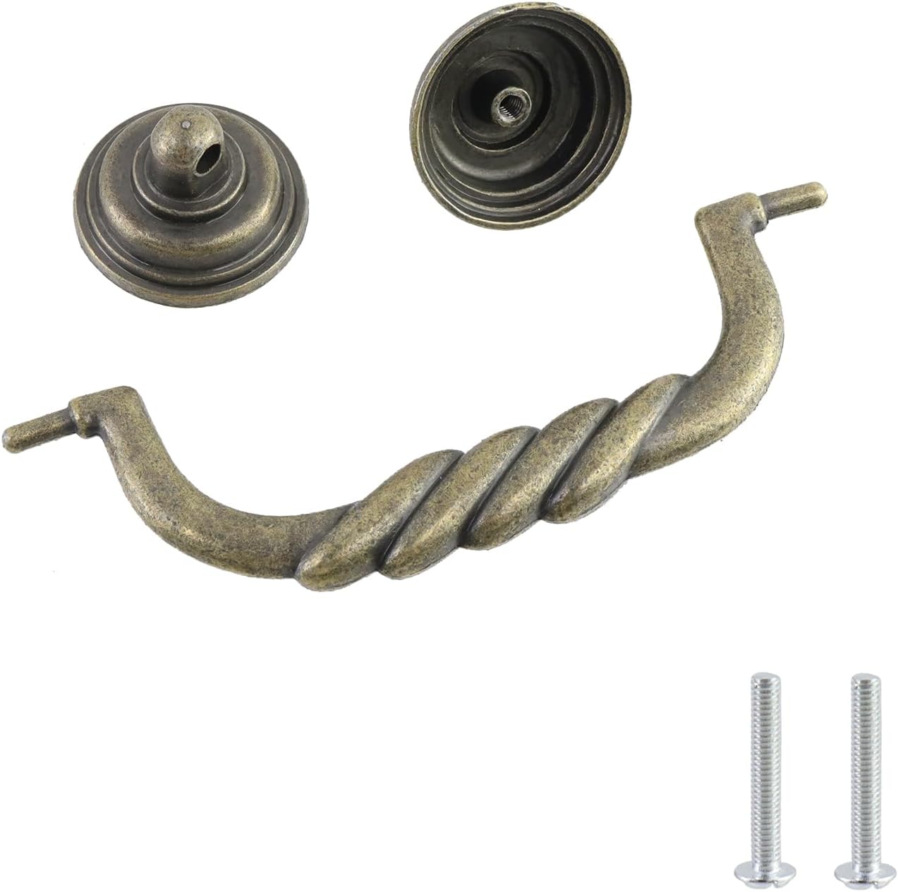 4 Pcs Vintage Cabinet Handles, Dresser Cabinet 106mm Hole Centers image 3