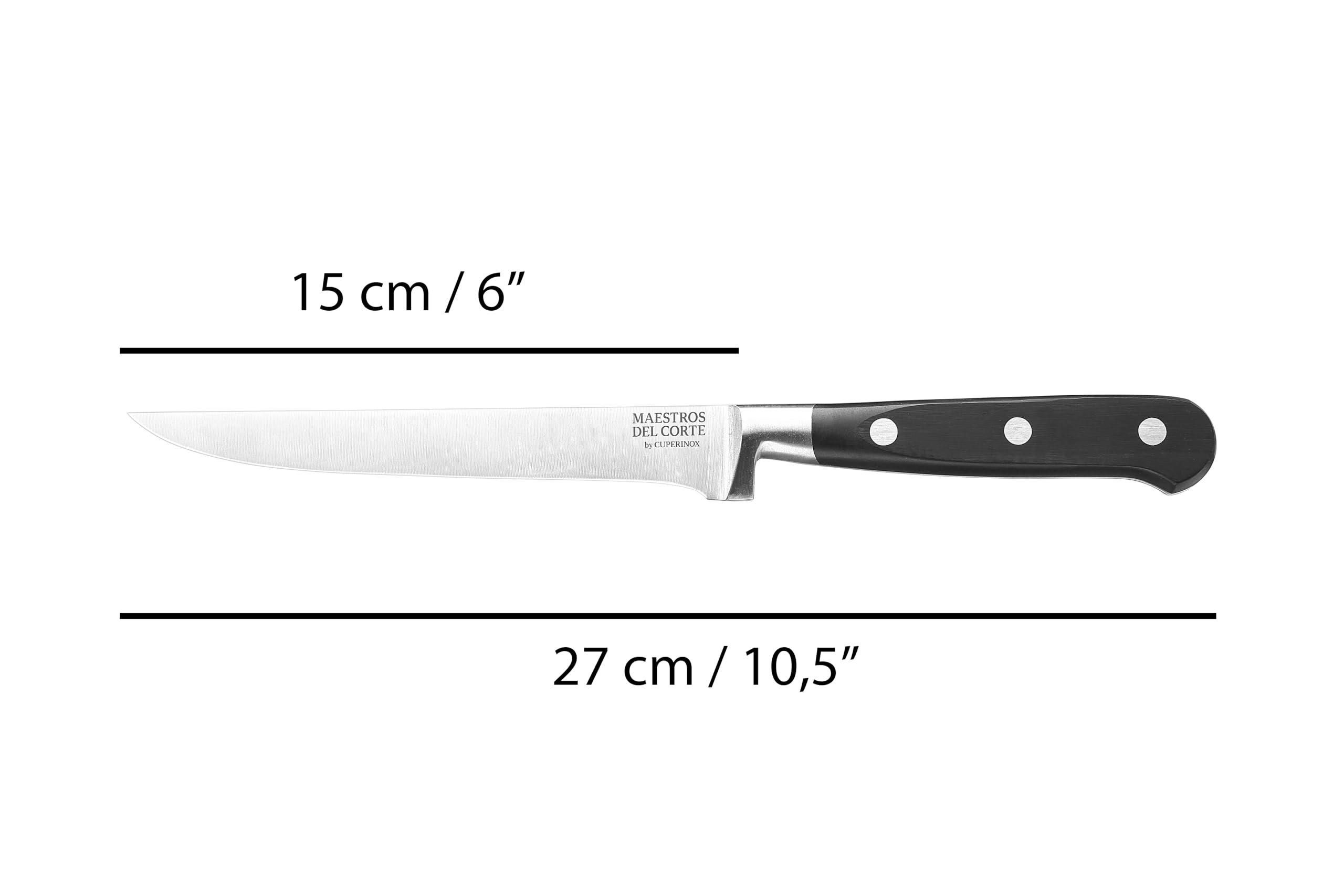 Set Cuchillo Jamonero+ Deshuesador Profesional Forjado 2 Piezas | Cuchillo Jamonero Alveolado 25 cm y Deshuesador 15 cm |Corte Fino y Equilibrado | Aptos para lavavajillas