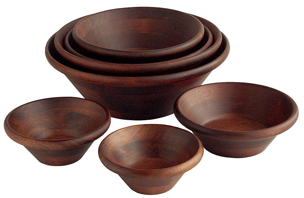 Madera natural ensaladera 21cm 32024 marr?n oscuro (jap?n importaci?n)