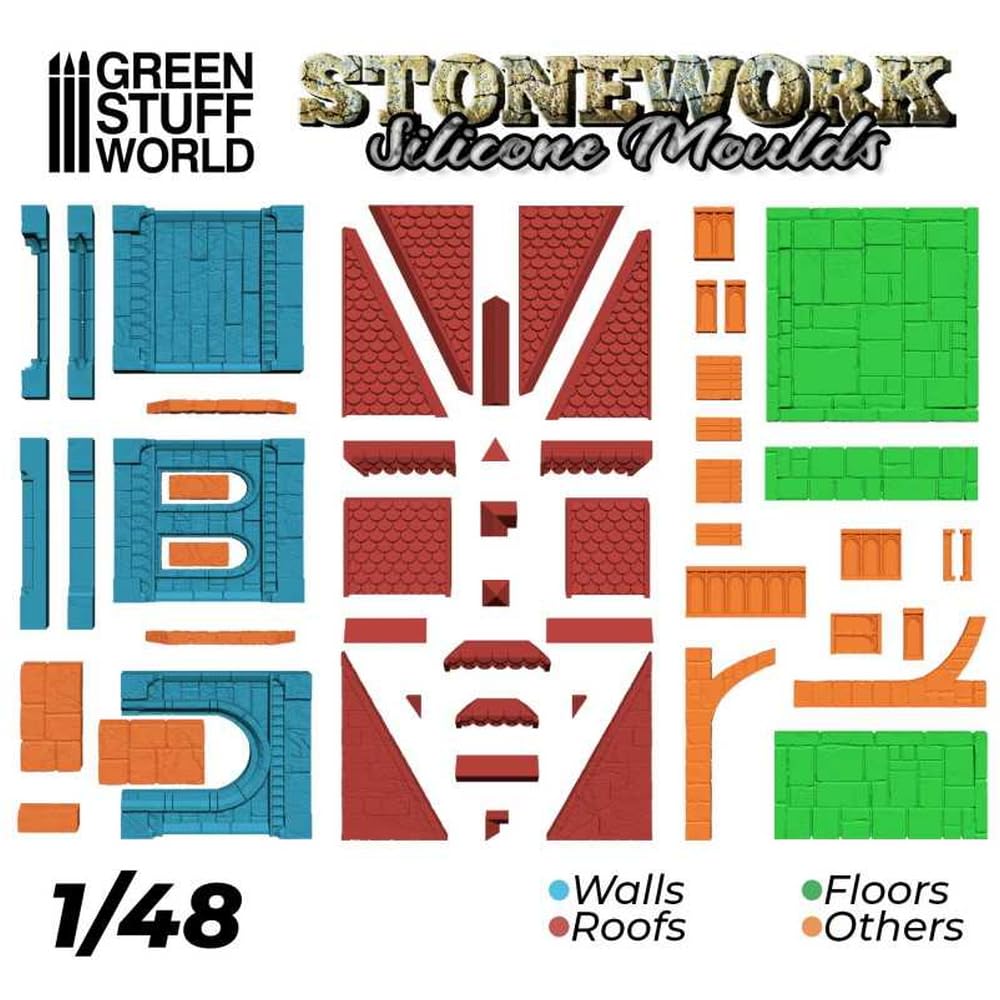 Green Stuff World Stonework Silikonformen