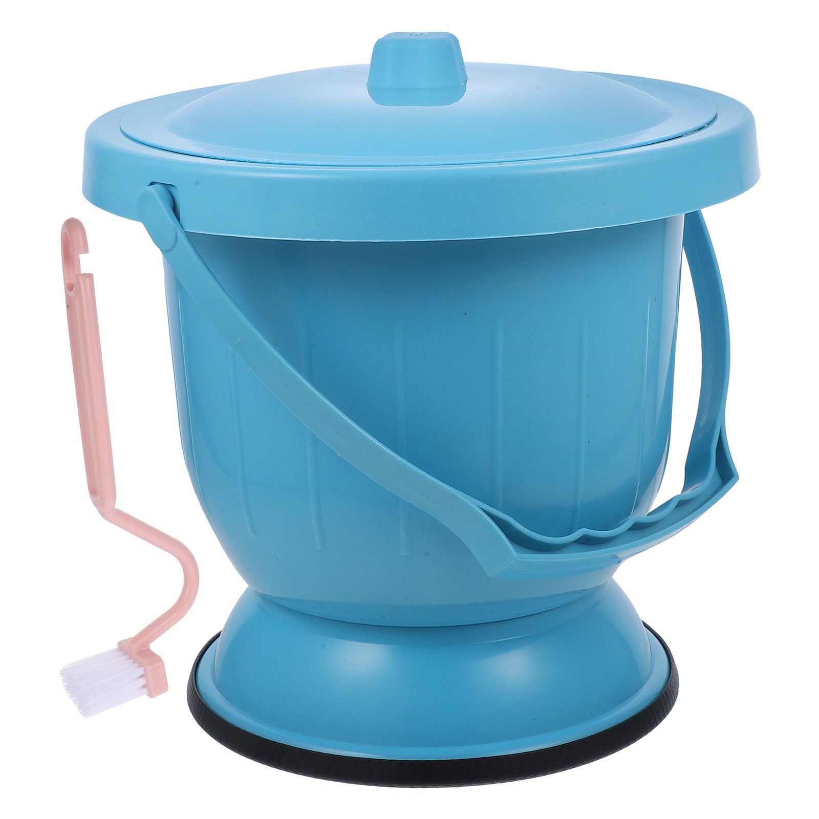 Ciieeo Vasino Portatile per Adulti Coperchio in Plastica Spessa, Vasetto da Notte Ergonomico per Anziani, Donne Incinte, Contenitore Urina Domestico Comodo e Sicuro
