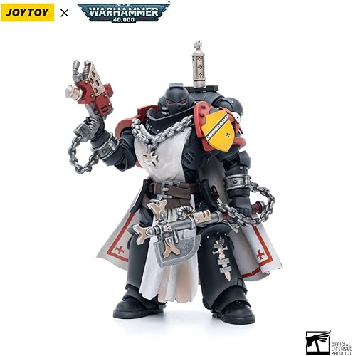 Miniatura 2 de JOYTOY - Figuras de acción 118 Warhammer 40K Mecha Joy Toy Figuras modeladoras de juguetes Black Templars Primaris Espada Hermanos Granbertus