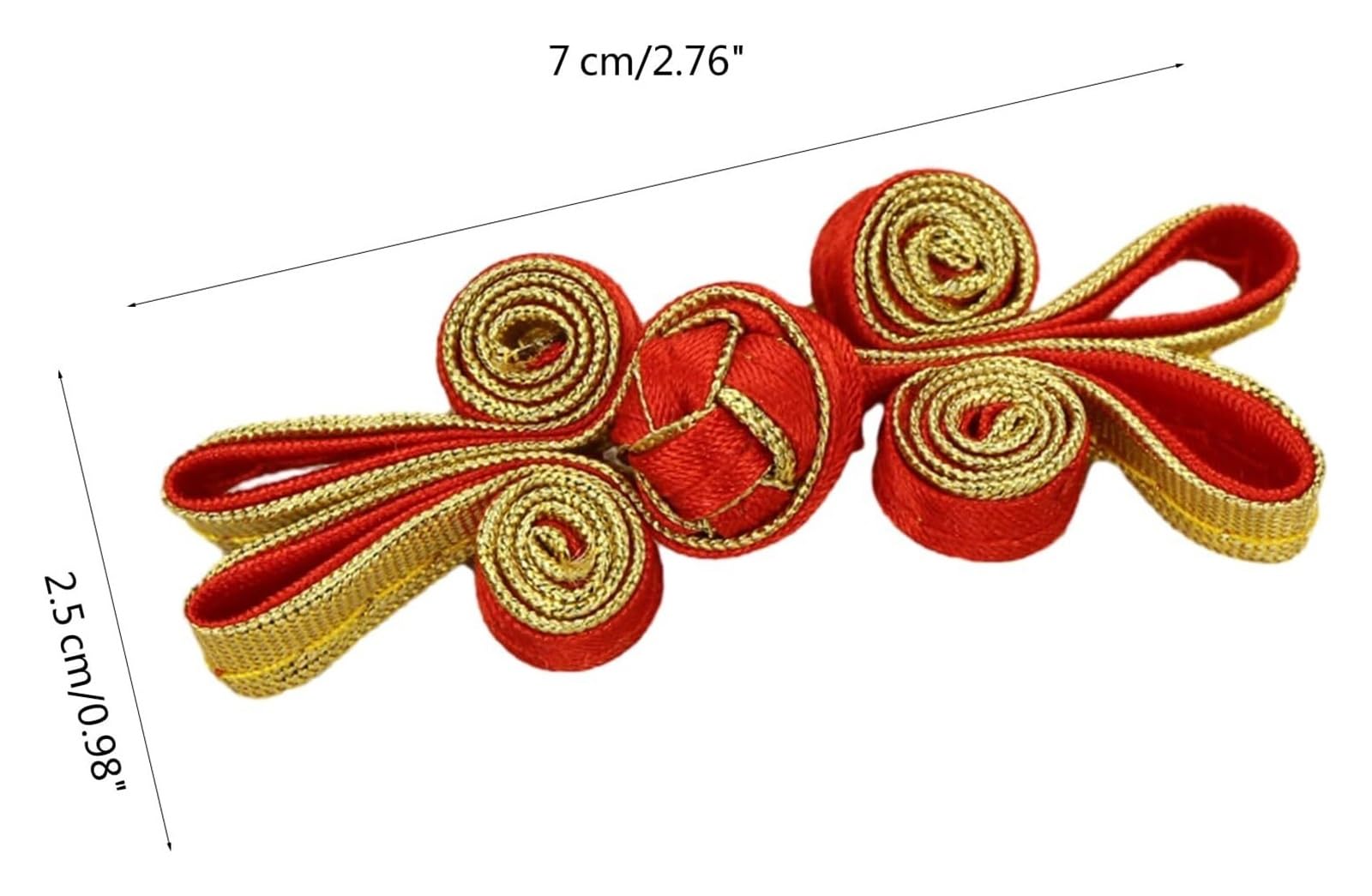Guziki chińskich węzłów Guziki Cheongsam Chinese Knots Buttons Hand Sewing Knot Button Fasteners Chinese Knot Closure Cheongsam Buttons Buckle Clothes Suit Decoration Chinese Knot Buckle(Yellow)