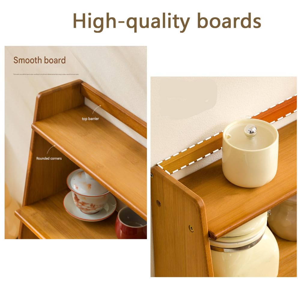 Soporte para tazas de café de madera y estante de té para encimera de cocina, soporte para matcha y exhibición de tazas, perfecto para accesorios de barra de café