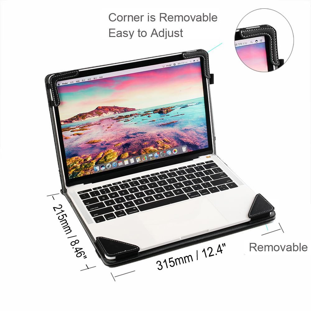 Etui ochronne kompatybilne z HP EliteBook x360 830 G5 G6 G9 G10 / 835 G9 G10 13,3-calowy laptop notebook PC pokrowiec skórzany pokrowiec ze stojakiem
