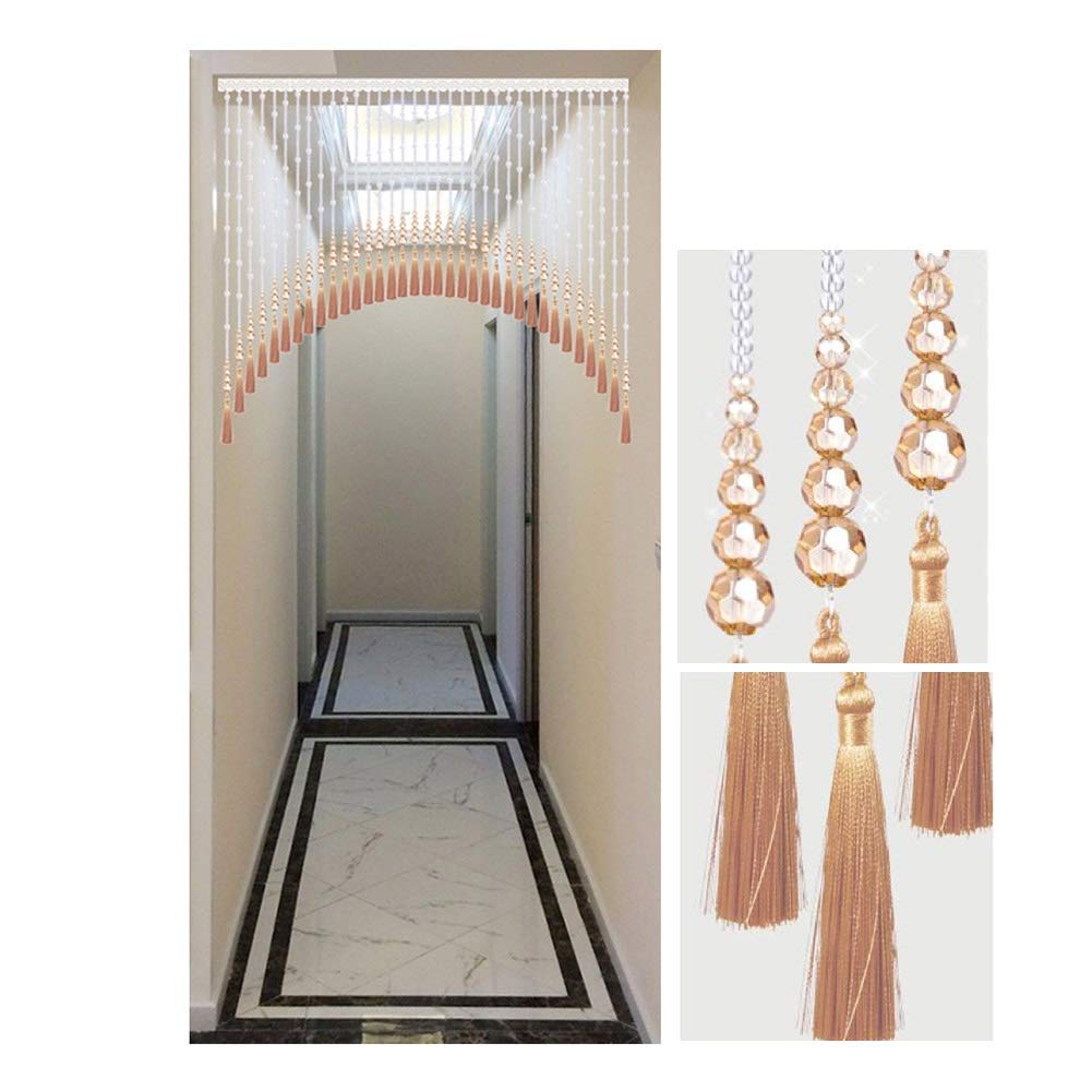 Rideau de perles de cristal pour porte intérieur et séparation séjour 25 rangs