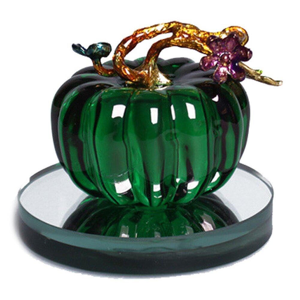 Figurine de citrouille en cristal décoration maison verre récolte