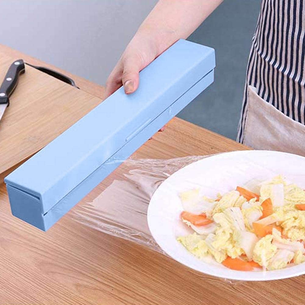 Folienspender und Frischhaltefolienspender, Kunststoff, für Zuhause, Küche, Restaurant, Blau