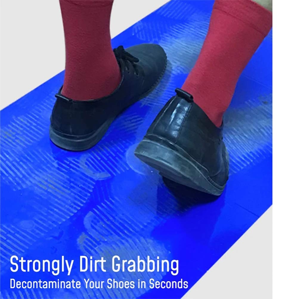 EXCEART Tapetes adhesivos de grado profesional para sala blanca, alfombrillas adhesivas de PVC azul (60 x 45)