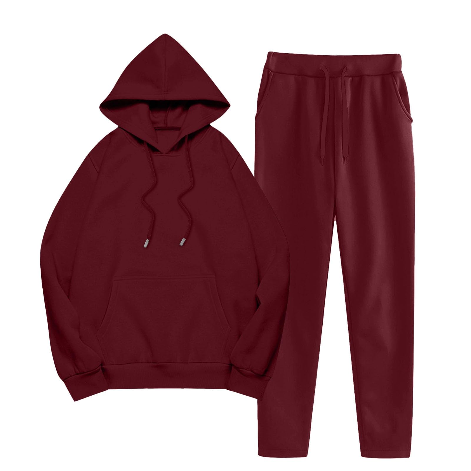 Tracksuit Womens Full Set UK 2 Piece Co Ord Sets Outfits Casual Jogging Sweat Suits Hoodie and Sweatpants Jogger Set Ladies Gym Activewear Y2k Lounge Wear