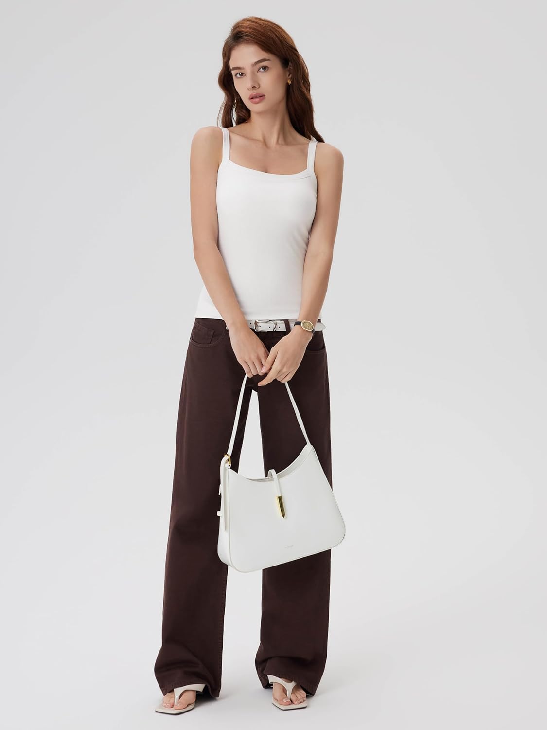 SUUKSESS Women Cotton Rib Padded Tank Tops Sleeveless Spaghetti Strap Square Neck Tops Summer Camisole Going Out Shirts - Image 5