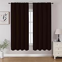 Vista 99 de CUCRAF - Cortinas opacas beige de 45 pulgadas, juego de 2 paneles con bolsillo para barra, cortinas para oscurecer dormitorios y sala de estar