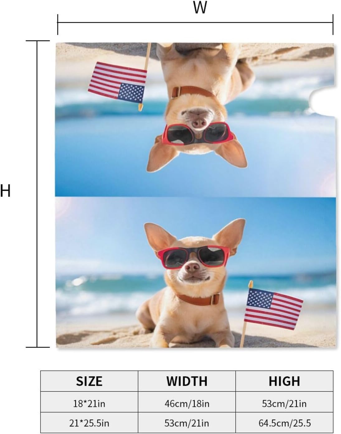 KiuLoam Chihuahua Dog At The Ocean Magnetic Mailbox Cover MailWrap Standard Size 21" x 18" for Garden Yard Outdoor Home Decor