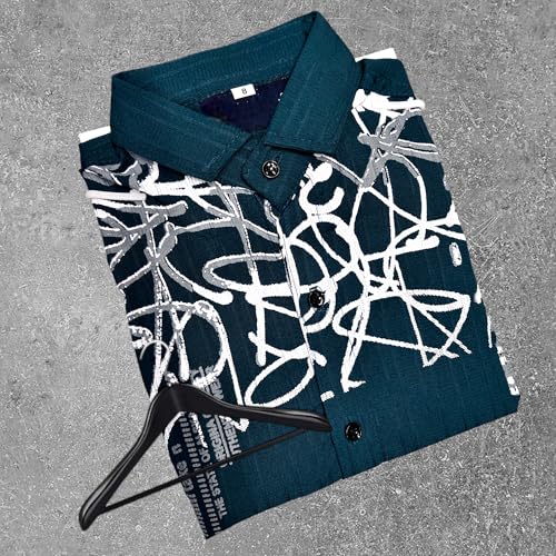 Image of Zilcon Boys Half & Half Long Sleeve Shirts Classic Collared Button-Down Tshirt Solid Cotton Letter Printed Kids & Junior Boys Shirt