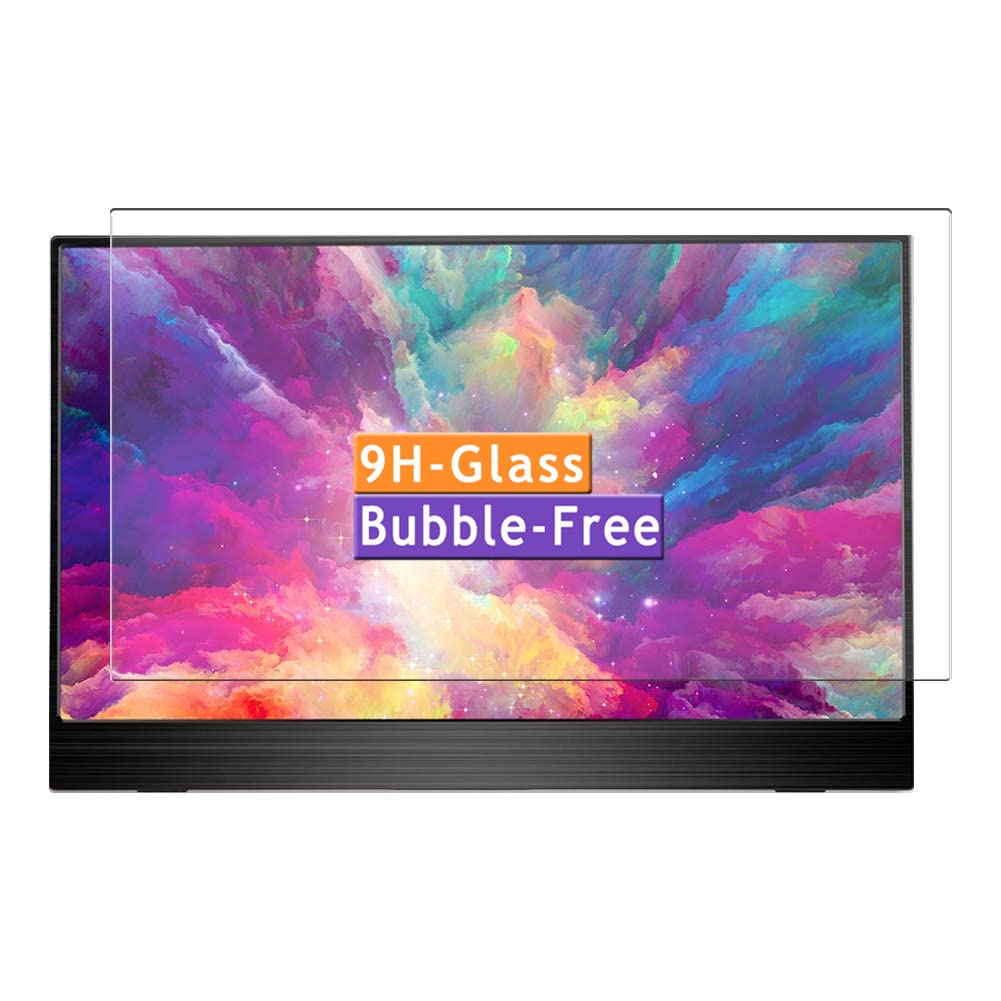 VaxsonTempered Glass Screen Protector, compatible with wowatt 15.6" Mobile Monitor Visible Area, 9H Film Protectors Guard New