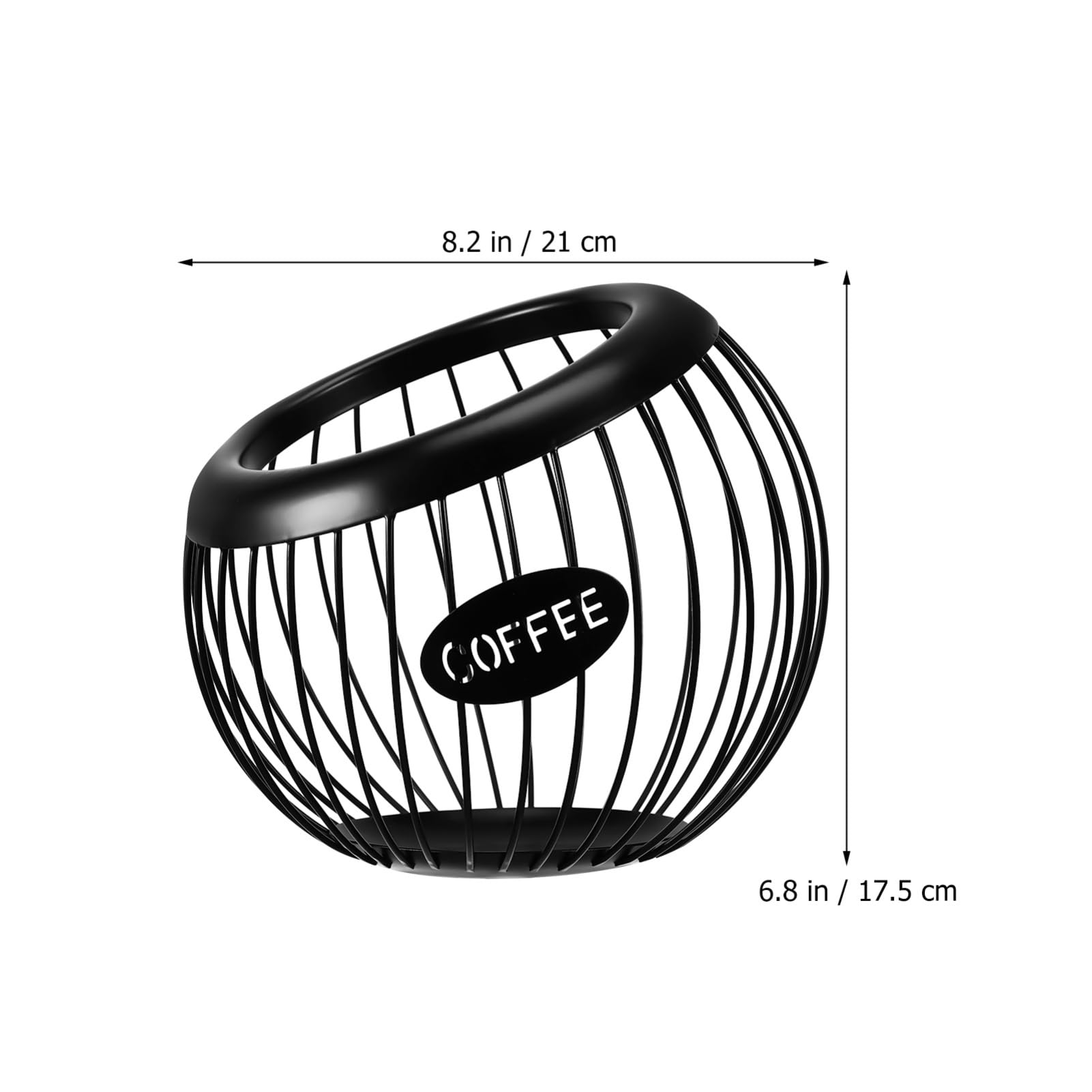 Hemobllo Coffee Pod Organizer Rack and Fruit Basket Wire Storage Container for Kitchen Countertop with Large Capacity for Coffee Capsules and Fresh Fruits - Image 4