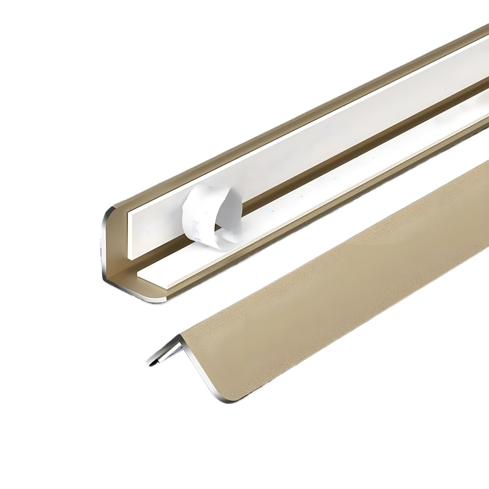 Kantenschutz 90cm* 3 Stück Abschlussleiste Küche Aluprofile Fußbodenleiste Fliesen Abschlussprofil Ideal Für Bauprojekte Und Renovierungen(Bronzegold,26 * 26mm)
