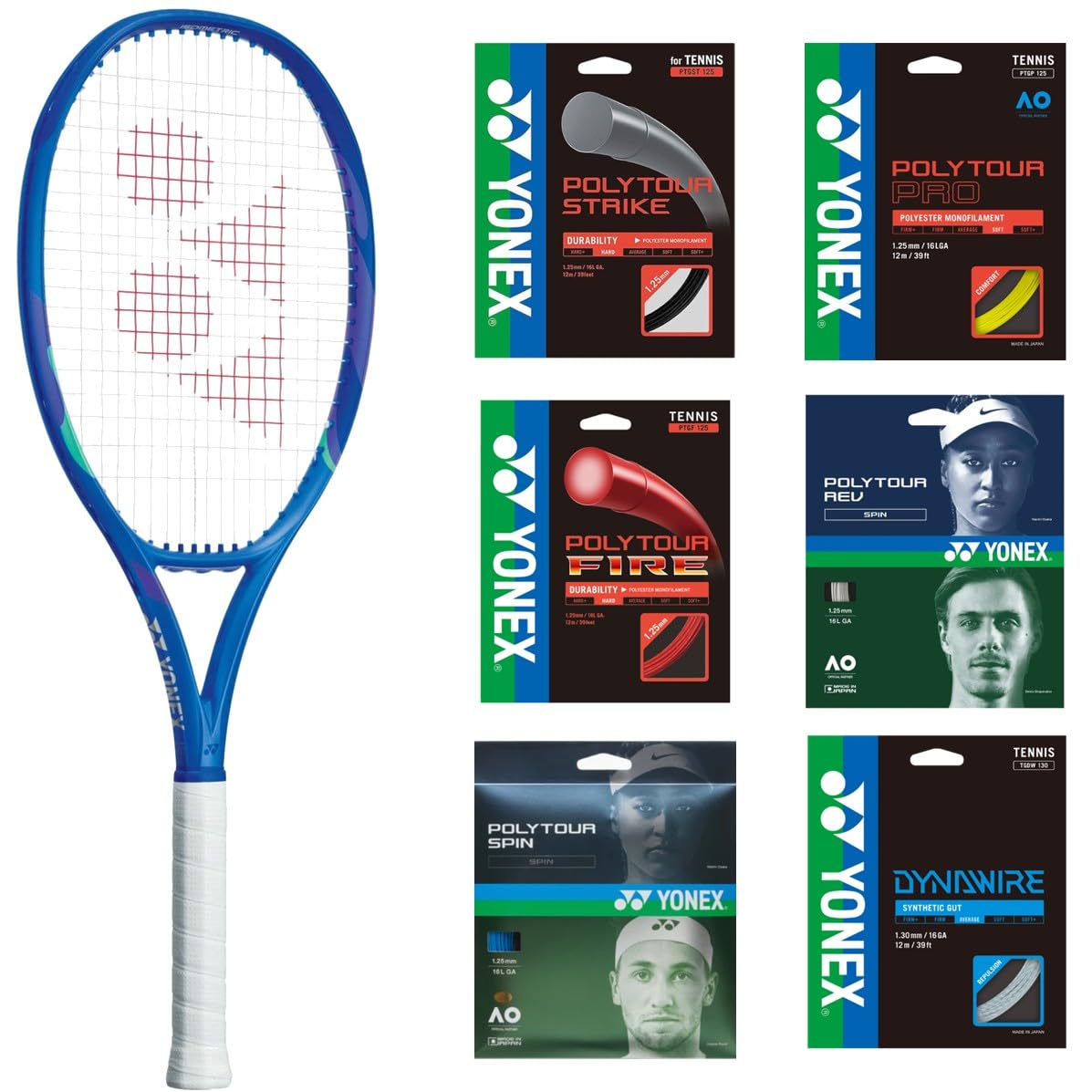 Yonex EZONE 105 Blast Blue Tennis Racquet (8th Gen) – Custom Strung with Your Choice of String