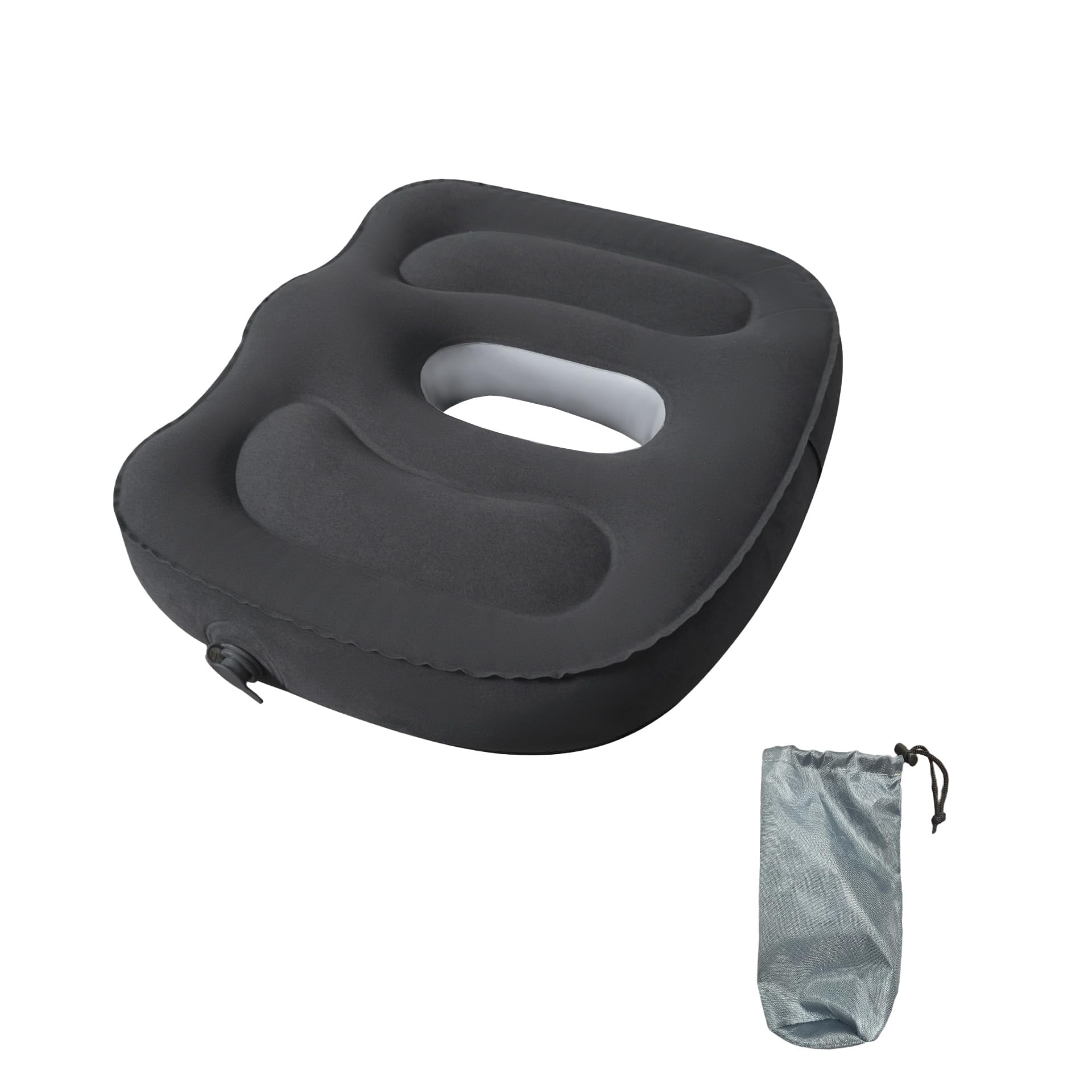 DHSUN Inflatable Donut Seat Cushion for Tailbone Pain Relief,Coccyx Cushion for Tailbone Pain & Hemorrhoids, Portable Travel Cushion for Airplane, Car, Office, Pressure Relief Donut Pillow