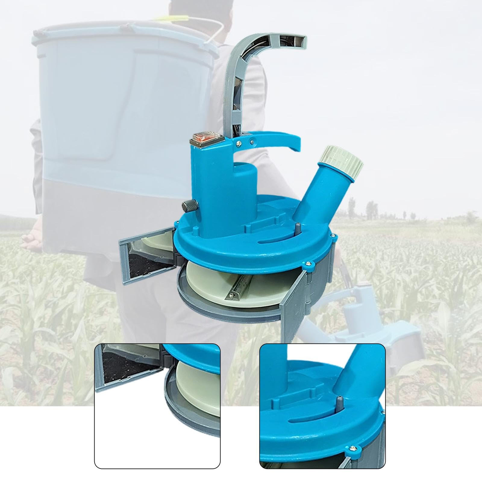 Testa di Spandimento Elettrico per Fertilizzanti con Maniglia, Attrezzatura Agricola, Spandiletame Elettrico per E Cortili, Testa Rotonda