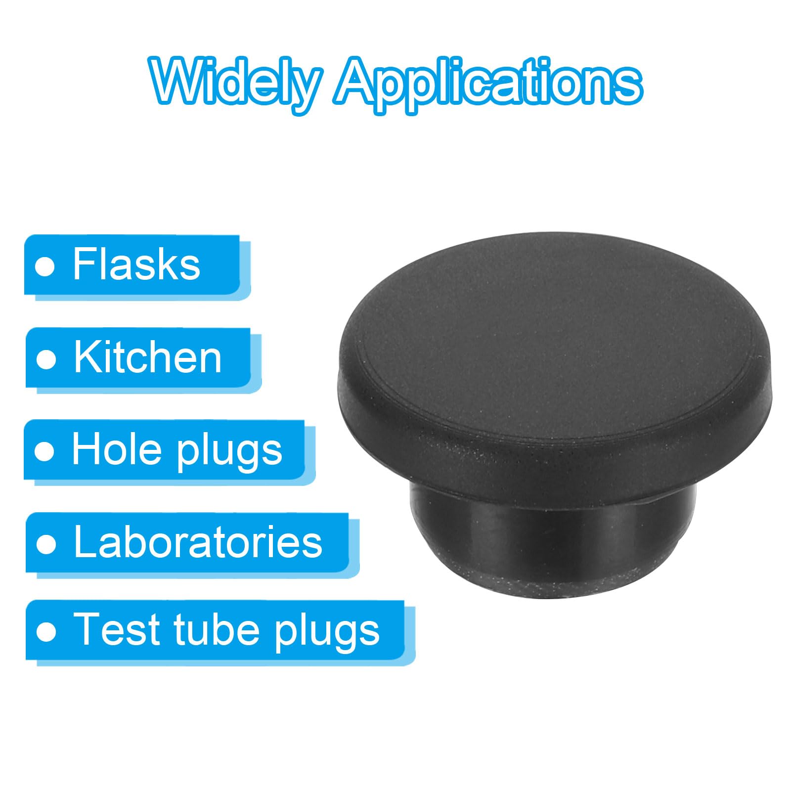 22 Guarnizioni In Gomma Silicone Nere PATIKIL – Foro 17 Mm, Interno 14 Mm, Altezza 9.5 Mm, Per Impianti Irrigazione E Protezione Cavi