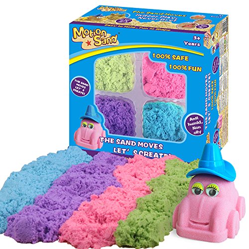 MOTION SAND,2.64lb Refill Play Sand for Kids,4 Mixed Colors Included, Play Sand for All Ages