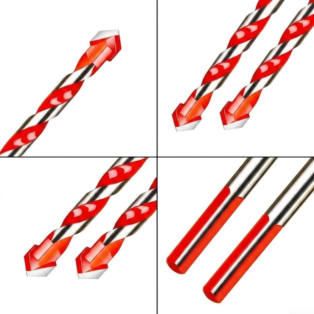 Juego Brocas para azulejo Vidrio Hormigón Porcelánico Punta Triangular