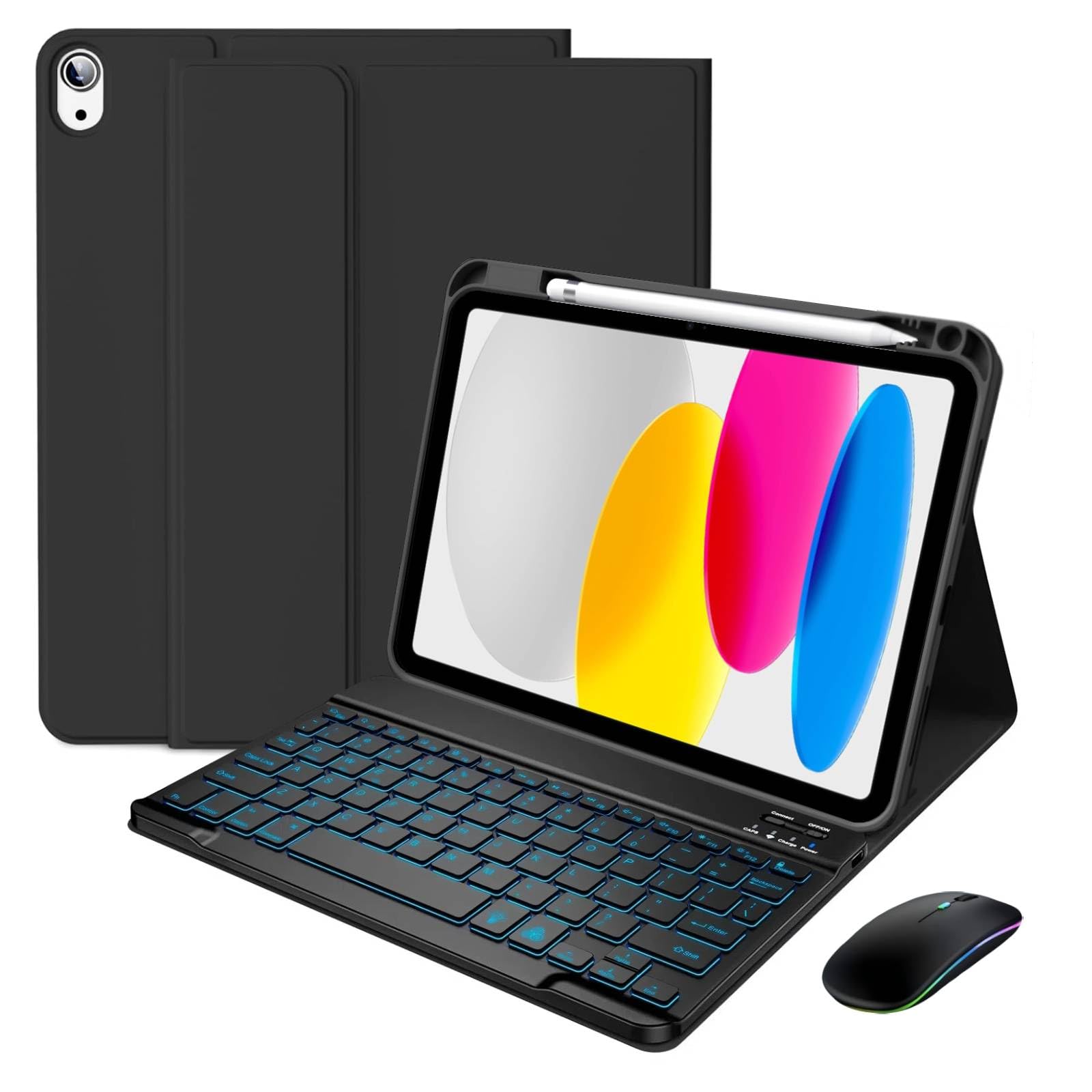 Evita perder tu lápiz óptico usando la funda de teclado para iPad 2025 con mouse 8